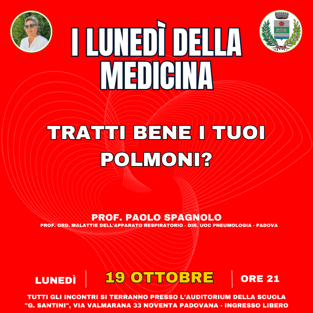 Locandina Lunedì 19 Ottobre 2026 - Tratti bene i tuoi polmoni?