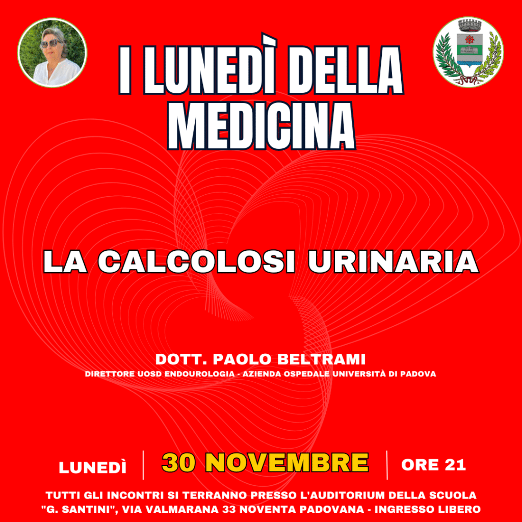 Locandina Lunedì 30 Novembre 2026 - La calcolosi urinaria
